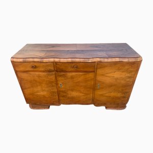 Credenza Art Deco vintage in noce, anni '50