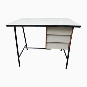 Scrivania piccola modernista asimmetrica con 3 cassetti, Francia, anni '50