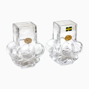 Skruf Vase by Lars Hellsten for Riedel, 1960s, Set of 2