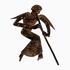 Antique Wall Light in Wrought Iron, USA