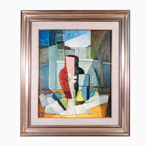 Eros Bonamini, Composizione, 1974, Olio su tavola