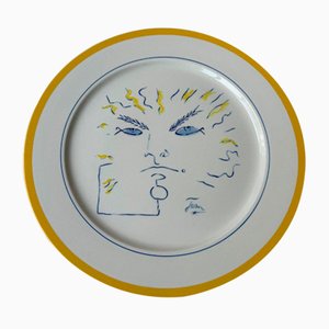 Plate with Drawing by Jean Cocteau for Villeroy & Boch