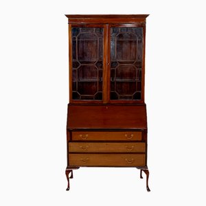 Antike Vitrine aus Mahagoni mit Sekretär, 1880