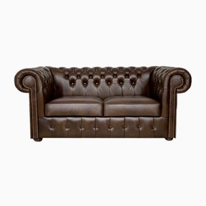 Englisches Chesterfield Sofa aus Leder