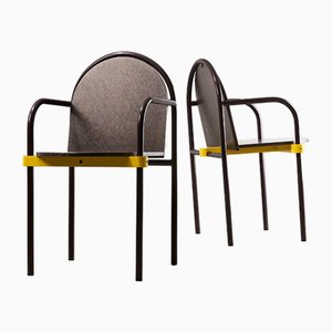 Vintage Regent Armchairs by Martine Bedin, 1980s, Set of 2