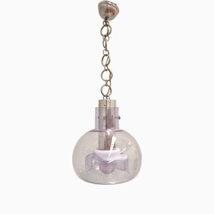 Lampada a sospensione in vetro di Murano, anni '50