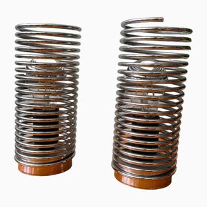 Spring Table Lamps attributed to Massive. Belgium, 1990s, Set of 2