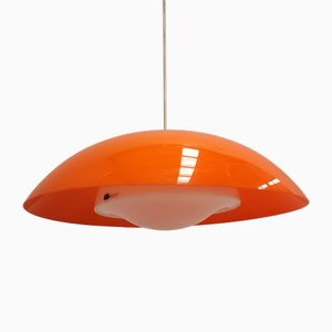 Mod 3013 Hanging Light in Orange from Harvey Guzzini, 1970s