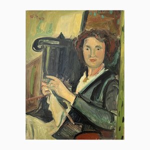 Willy Suter, Lady in Creation, 1942, Oil on Canvas