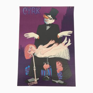 Poster del circo di Stanislaw Miedza-Tomaszews, Polonia, 1975