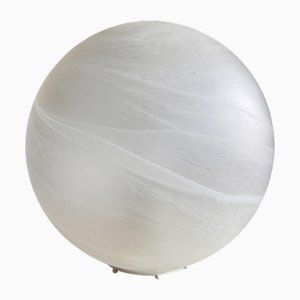 Lampe de Bureau Vintage en Verre Opalin, 1980s