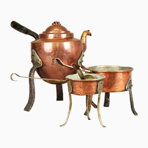 Vintage Gefäße aus Kupfer, 1950er, 4er Set