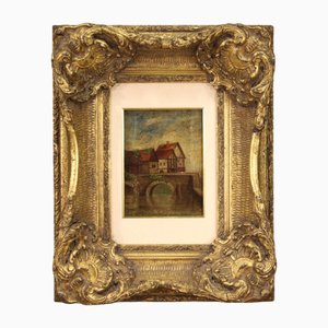 English Artist, Landscape, 1930, Small Oil on Canvas, Framed