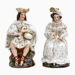 Antique French Perfume Holder Figures from Jacob Petit Manufactory, 1850, Set of 2