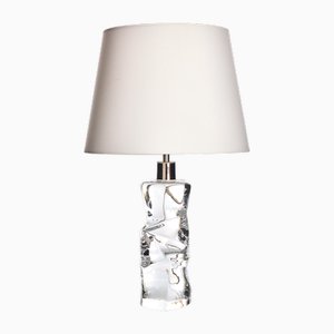Crystal Glass Table Lamp by Olle Alberius for Orrefors, 1970