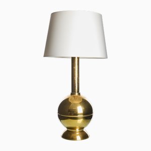 Large Table / Floor Lamp in Brass, Sweden, 1960s