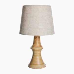 Lampada da tavolo in gres marrone smaltato di Bruno Karlsson per Studio Ego, Svezia, anni '60