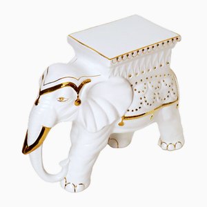 Macetero de elefante blanco, Italia, años 70