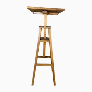 Vintage Rotating Height-Adjustable Sculpture Stand