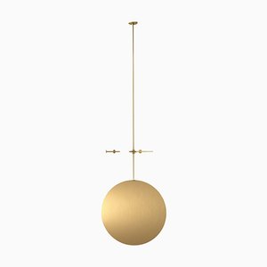 Lampe à Suspension Epic Three en Laiton par Atelier Areti