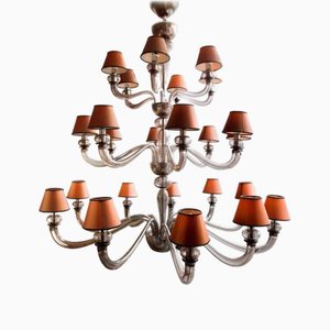 Lampadario vintage in vetro di Murano, anni '80