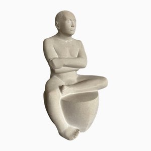 Andre Wallace, Carved Figurative Sculpture, Portland Stone, 2000