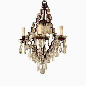 Antique French Cage Chandelier