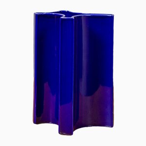 Blaue Vase von Angelo Mangiarotti für Brambilla, 1960er