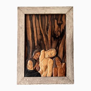 Targa in legno intagliato di Phyllis Pog Yglesias, 1925