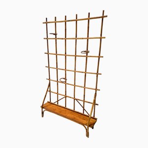 Vintage Bamboo and Rattan Plant Stand or Room Divider by Fa. Rotan, 1950s