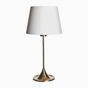 Lámpara de mesa B-024 escandinava moderna de latón de Bergboms, Sweden, años 60
