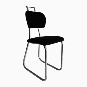 Pre War Typing Chair in Black Fabric by W.H. Gispen for Gispen