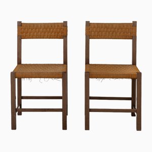 Brutalistische Spanische Stühle aus Seil, 1960, 2er Set