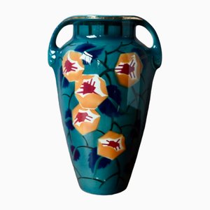 Große Vintage Vase von Keller & Guérin Lunéville, 1920er