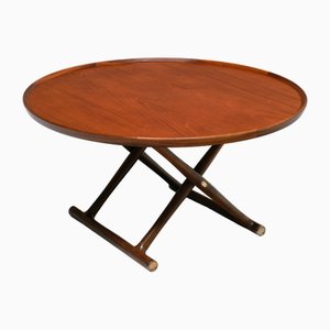 Egyptian Coffee Table in Teak and Brass by Mogens Lassen for A.J. Iversen, Denmark, 1960s