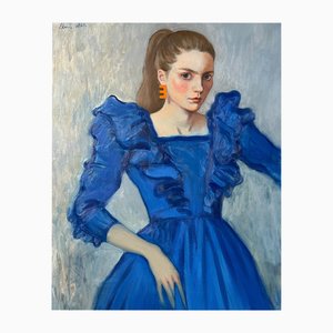 Portrait, années 2000, peinture à l’huile originale