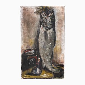 Artista giapponese del periodo Shōwa, Natura morta, anni '50, Olio su tela