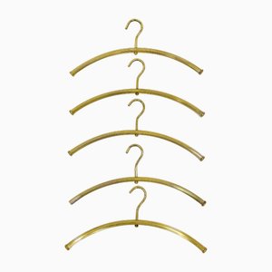 Mid-Century Brass Clothes Hangers, 1960s, Set of 5