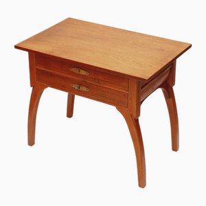 Tavolino Art Nouveau in legno di quercia, fine XIX secolo