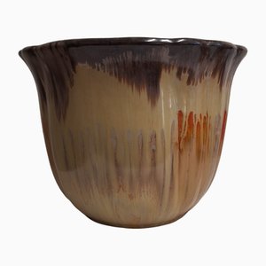 Vintage Flower Planter in Ceramic with Glaze, 1950s
