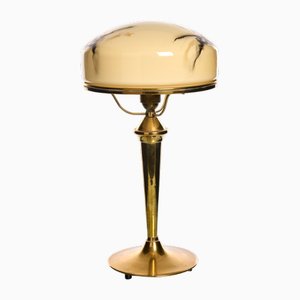 Jugendstil Stringberg Tischlampe aus Messing, Schweden, 1920er
