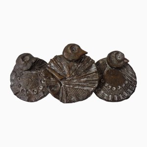 Garderobe aus Bronze mit Vögeln von Günther Rossow, 1960er