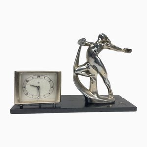 Liberty Uhr mit Metallskulptur, 1920er