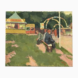 Wilhelm Julien Wils, Landscape, Oil on Canvas, 1955