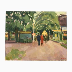 Wilhelm Julien Wils, Landscape, Oil on Canvas, 1956