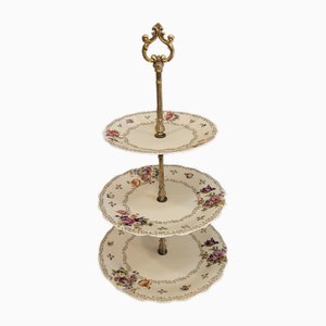 Support à Gâteau en Porcelaine par Jammet-Seignolles pour Limoges, 1920s