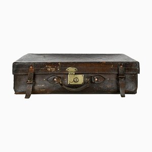 Englischer Vintage Leder Koffer, 1920er