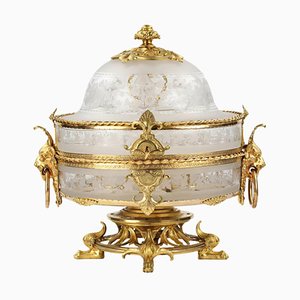 French Liquor Bar in Glass and Gilded Bronze