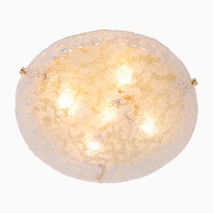 Large Brass Flushmount from Hillebrand, 1970s