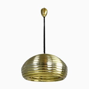 Lampada a sospensione Mid-Century dorata di Castiglioni per Flos, Italia, anni '60